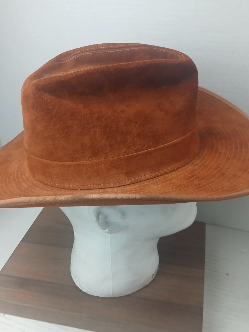 Stetson Rancher Swede Rust Brown 7-1/8 Satin lining 5"Crown Western (H7-1/8) - Picture 4 of 9